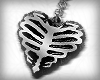 heart bones necklace