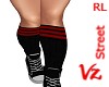 RL Black/Red Knee Socks