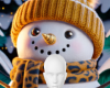 Golden snowman bg