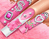 Pink Charm Nails
