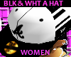 White &BLK A Hat