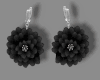 Black Mums Earrings