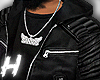 Blk Biker Jacket H.O