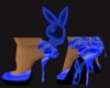 Blue&blck Playboy Heels