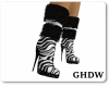 GHDW Blk/White Fur Boots