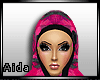 A~Modern pink blk hijab