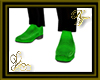 RT Lime Leather Slippers