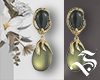 S - GreenDark Earrings