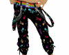 *D* Rainbow skull pants