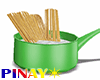 Green Pot with Pasta