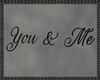 You & Me Quote Black
