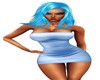 BLUE STRAPLESS MINI