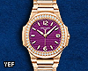 GOLD PURPLE FACE WATCH
