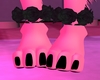 P! Pink Brat Furry Feet