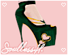 Green Gold Heels