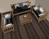 Wooden village couch+pos