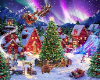 Santa village background