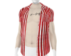 Red Stripes Open Shirt