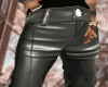 gray leather pants