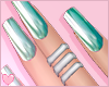 Cute Minty Nails Rings