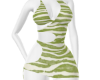 green zebra summer dress