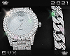 15K Diamond Iced Watch