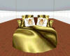 Liquid Gold Round Bed
