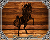 rearing horse metal sign