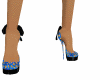 blue with flowers heels