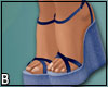 Blue Summer Wedge Sandal