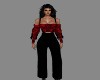Black/Red Pant Set