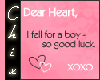 Good luck, Heart