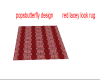 red lacey look rug