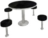 Black/Silver Bar Table