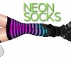 Bun! Neon Stripe Socks