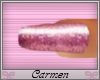 Long Pink Spark Nails