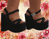 Black Summer Wedges