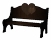 wooden heart bench