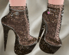 -Silver Glitter Boots