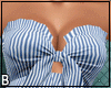 Blue Strip Tie Top Short