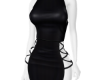 Sexy black leather dress