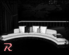 silver-black round couch