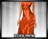 E~ Satin Gown Oragne