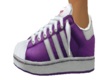 purple and white sneaker