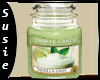 [Q] Lt Green Jar Candle