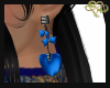 Plush Blu Heart Earrings