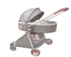 grey pink stroller