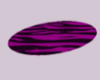 Purple round zebra rug