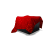Red Romantic Pouf