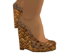 weaved leather wedge